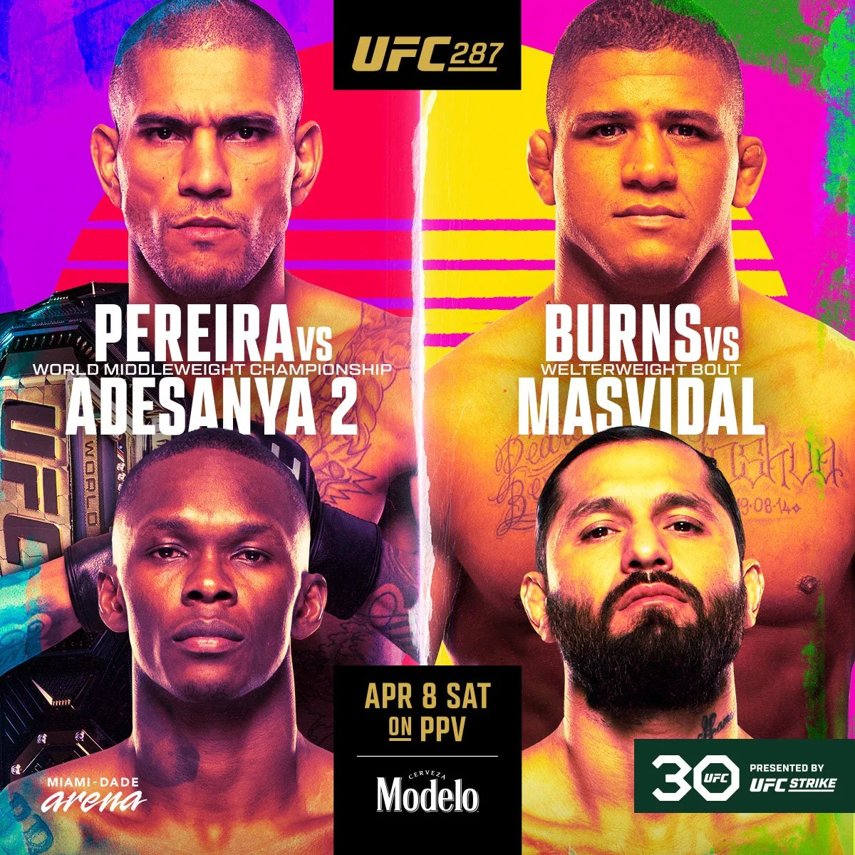 UFC 287: Pereira vs Adesanya 2 | Burns vs Masvidal