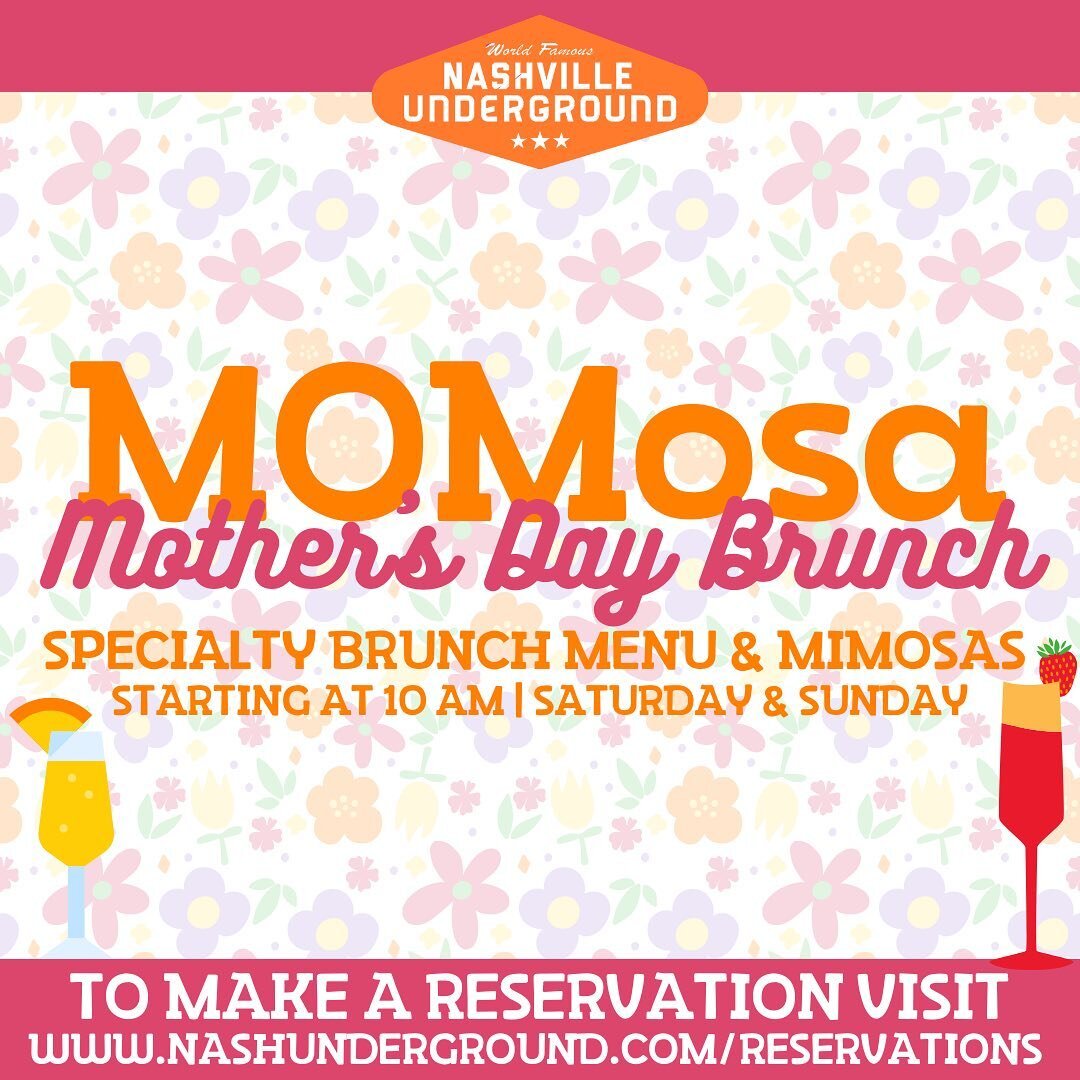 Join us this weekend as we celebrate your moms and ours💗 Our MOMosa flight and special Mothers Day brunch Menu make for the perfect treat for your mom🥂 Available Saturday and Sunday 10am-2pm