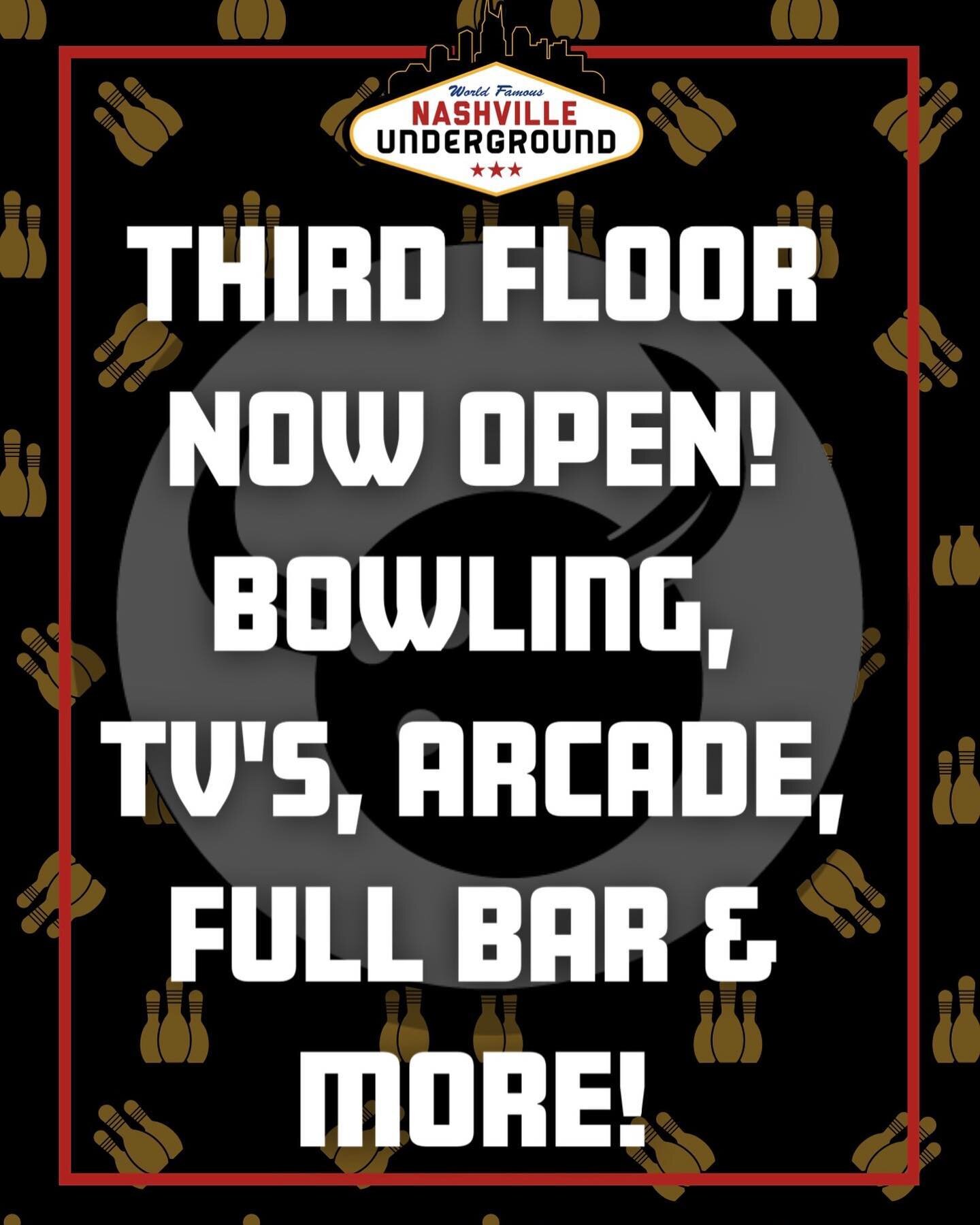 Keep the party rolling on our brand new 3rd floor! 🎳 Complete with bowling &amp; small pin bowling, arcade games, Mimis menu &amp; more!