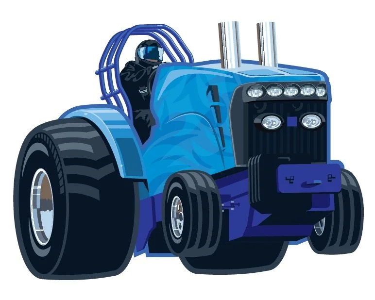 Tractor Pull Illustration for NAPA