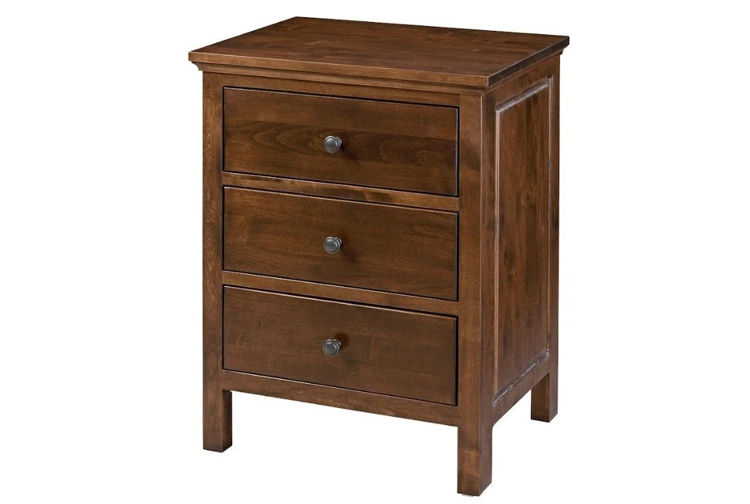 Heritage 3 Drawer Wide Nightstand