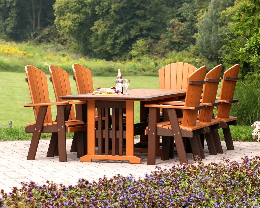 96"L Poly Dining Table Set