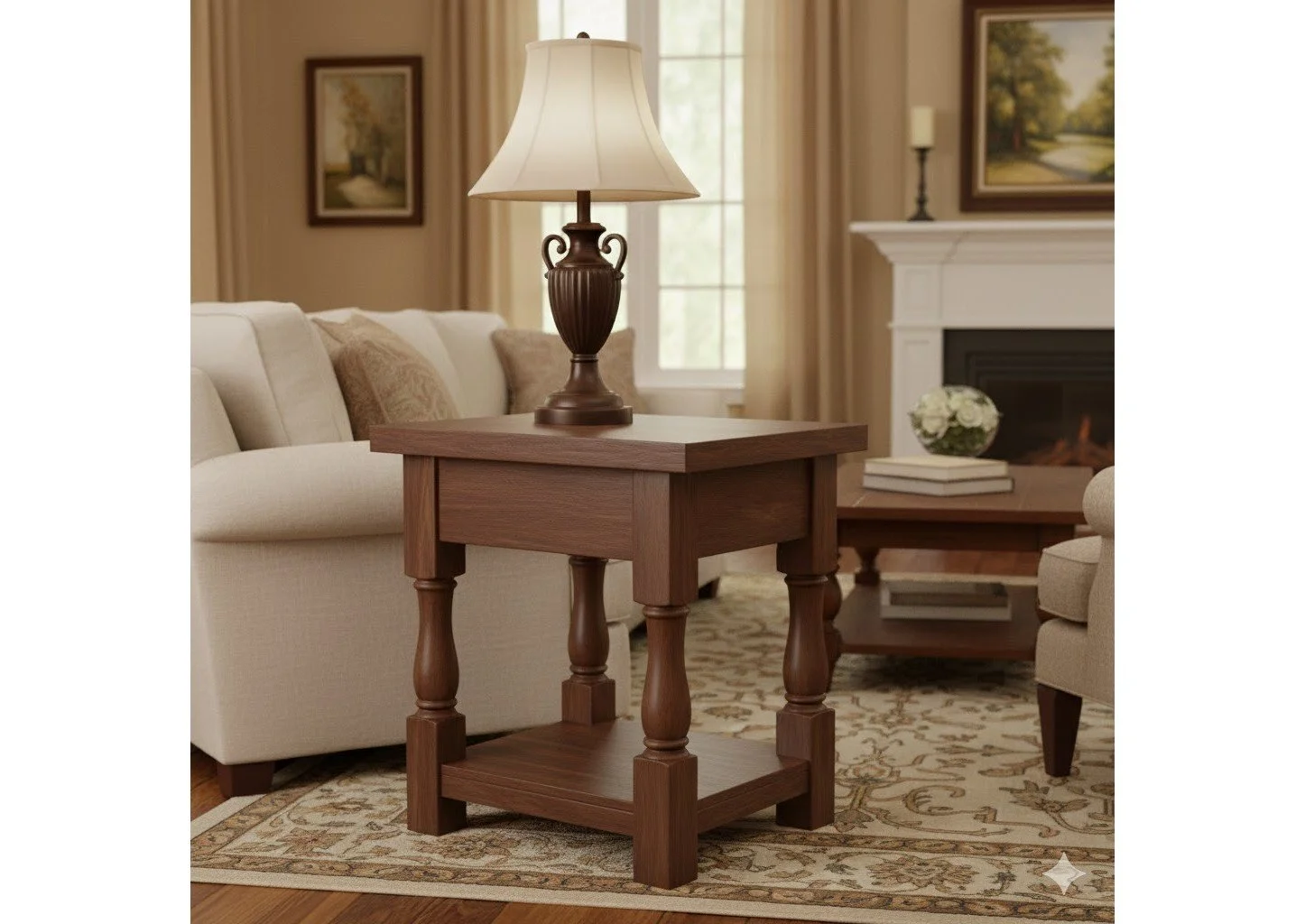 tuscan end table gemini ai.jpg