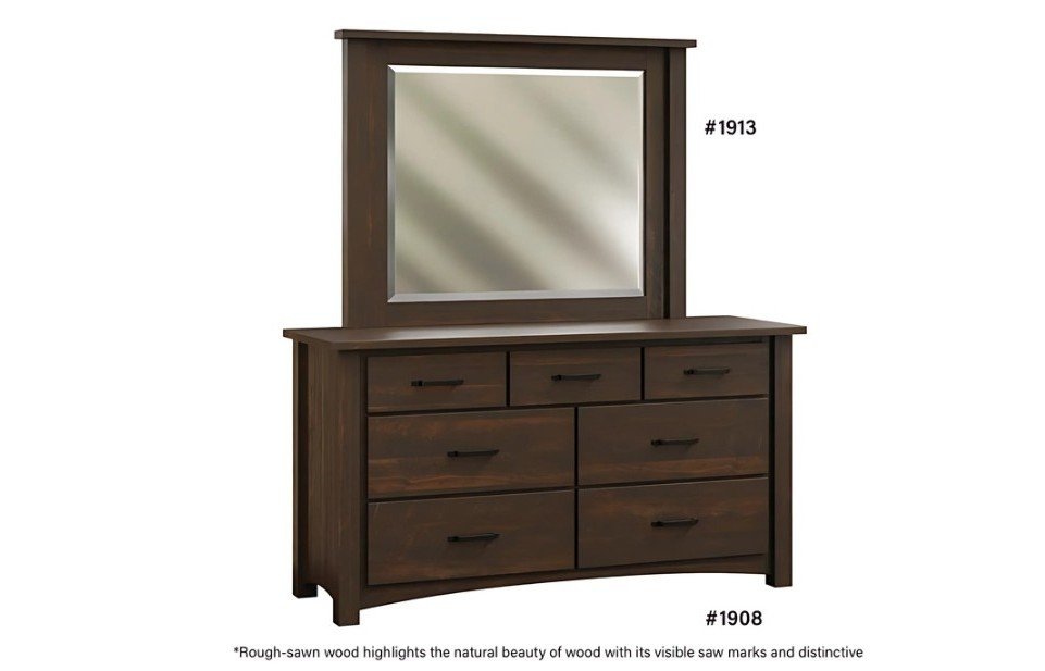 Glendale 7 Drawer Dresser and Mirror