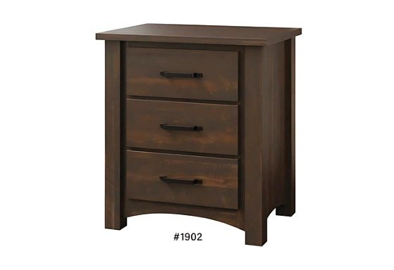 Glendale Amish 3 Drawer Nightstand
