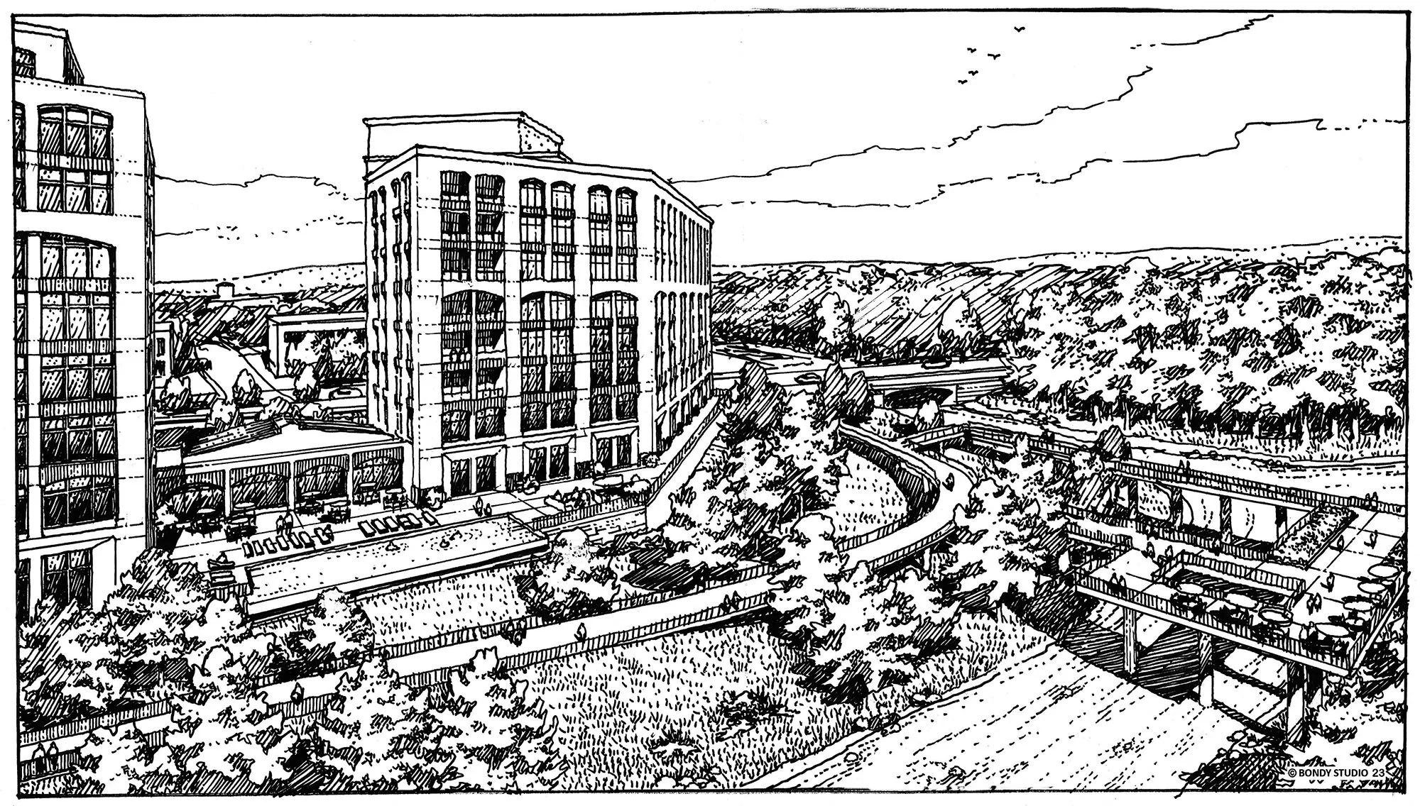 HPA_AJ_BelleMeade_LowAerial_Creekside_BW.jpg