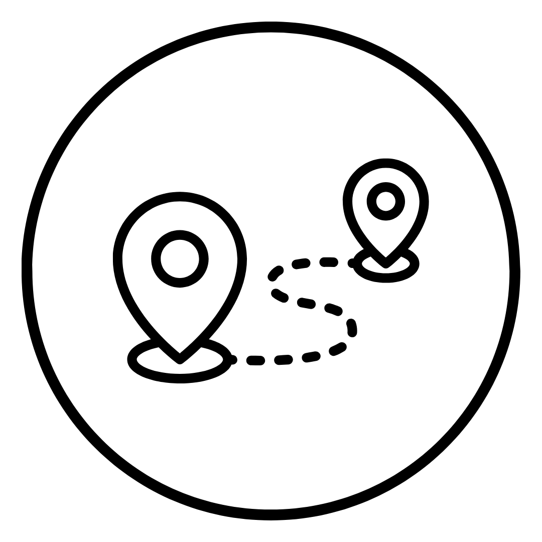 point A to Point B icon
