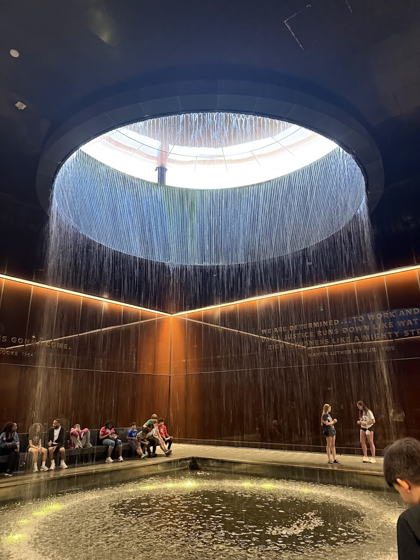 Contemplative Court Waterfall at the African American museum&nbsp;in Washington, D.C.