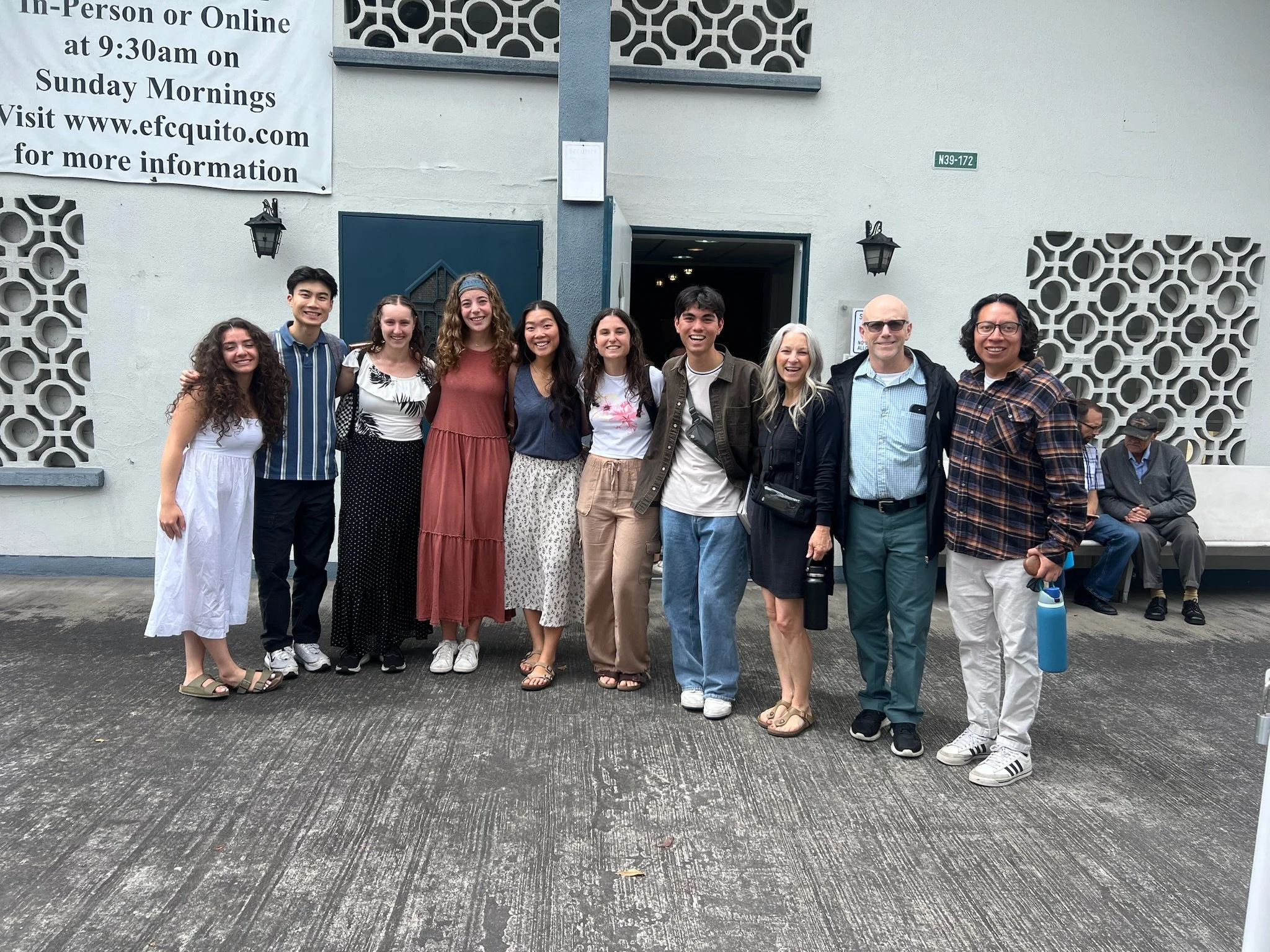 North American nursing students at a chuch in Quito Ecuador