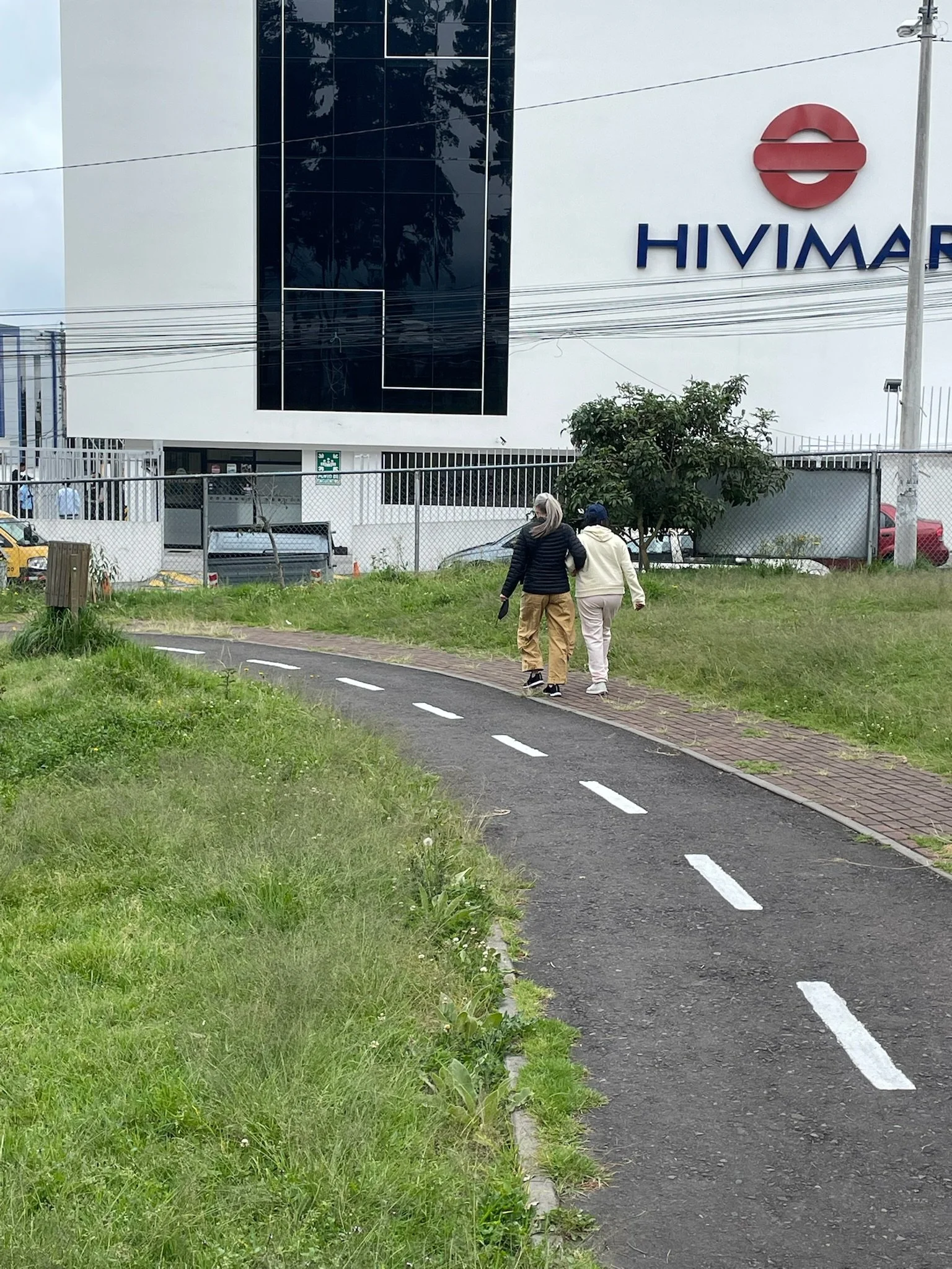 North American nursing students walking to a medical clinic in Quito Ecuador