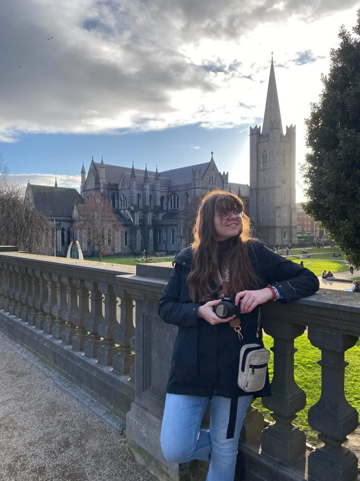 Female Christian study abroad student in London England