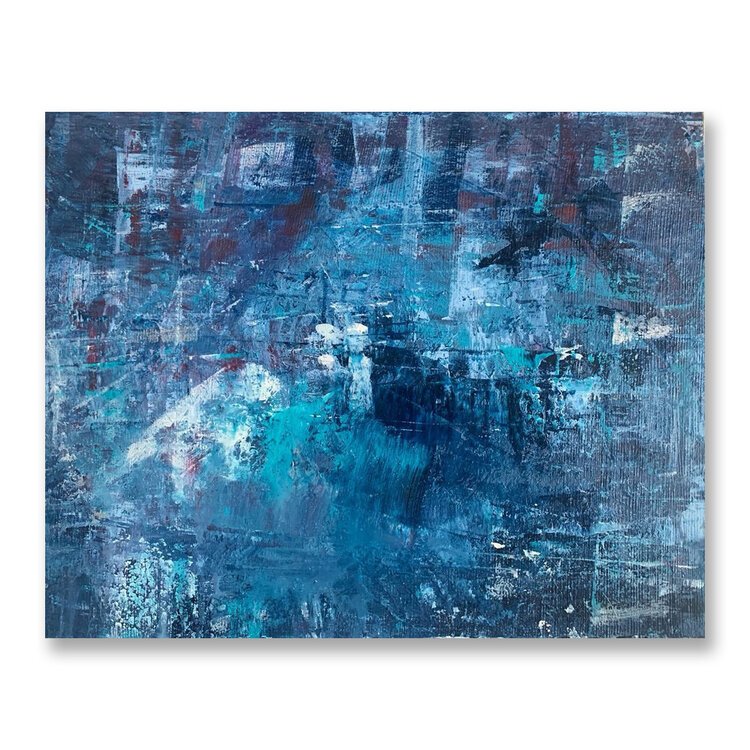 West Fjords Series #2, acrylic and mixed media on panel, 8 x 10 in, 2021