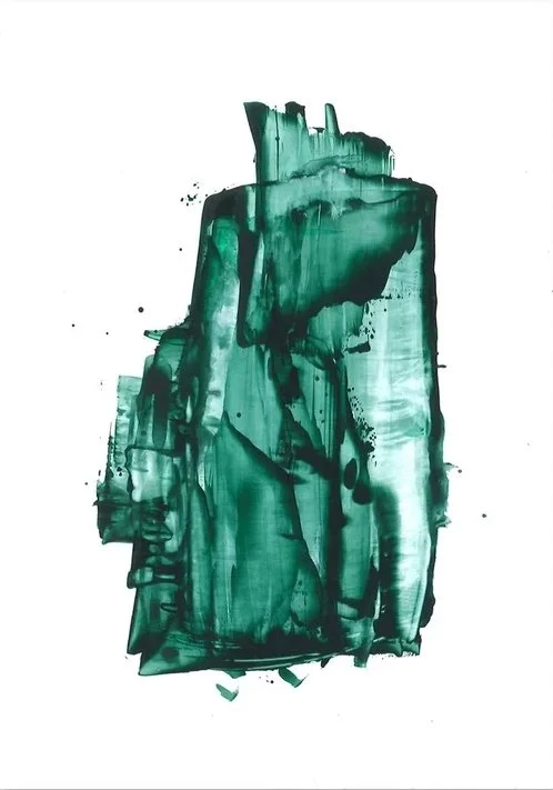 Skógur 3 ("Forrest" in Icelandic), acrylic, 7x5 in, 2024