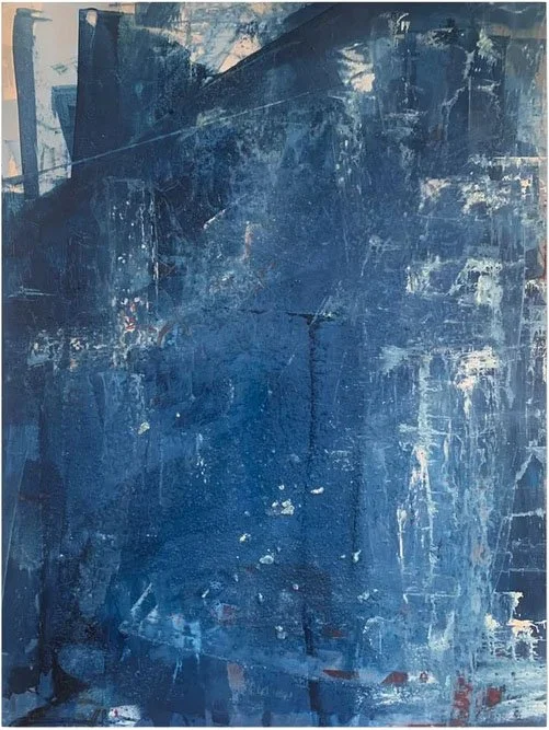 Reykjavik #1, Acrylic and mixed media on panel, 14 x 11 in, 2021
