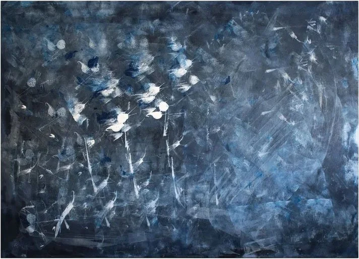 Visit to the Akureyri Botanical Garden, Acrylic on canvas, 65 x 90 cm, 2022