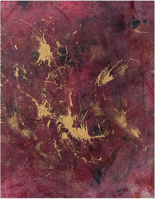 Örloftslag 2 ("Microclimate 1" in Icelandic), Acrylic on canvas, 14 x 11 in, 2023