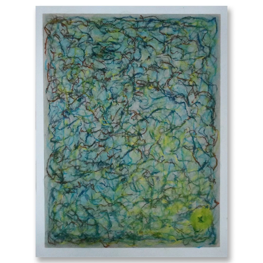 Exits & Entrances. Networks of Paths #5, Pastel on paper, 2025