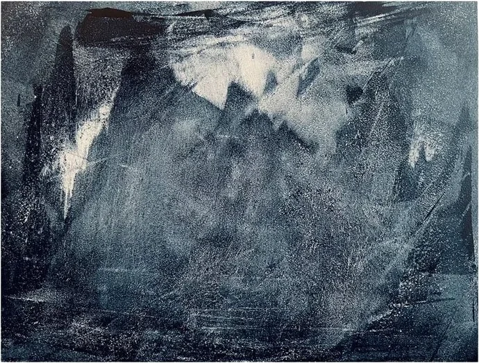 Retreating #4, Acrylic on panel, 8 x 10 in, 2022