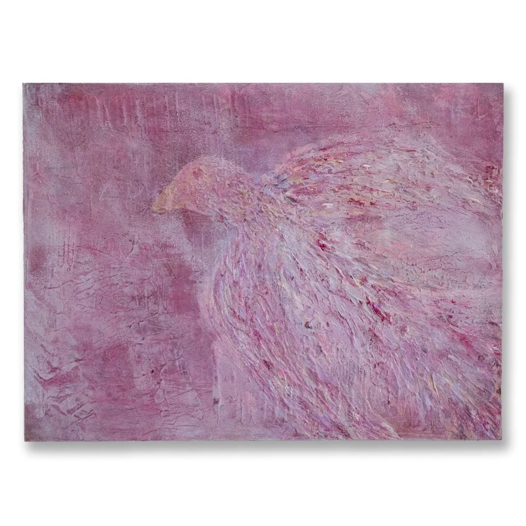 Life in Pink, Acrylic on panel, 9 x 12 in, 2025