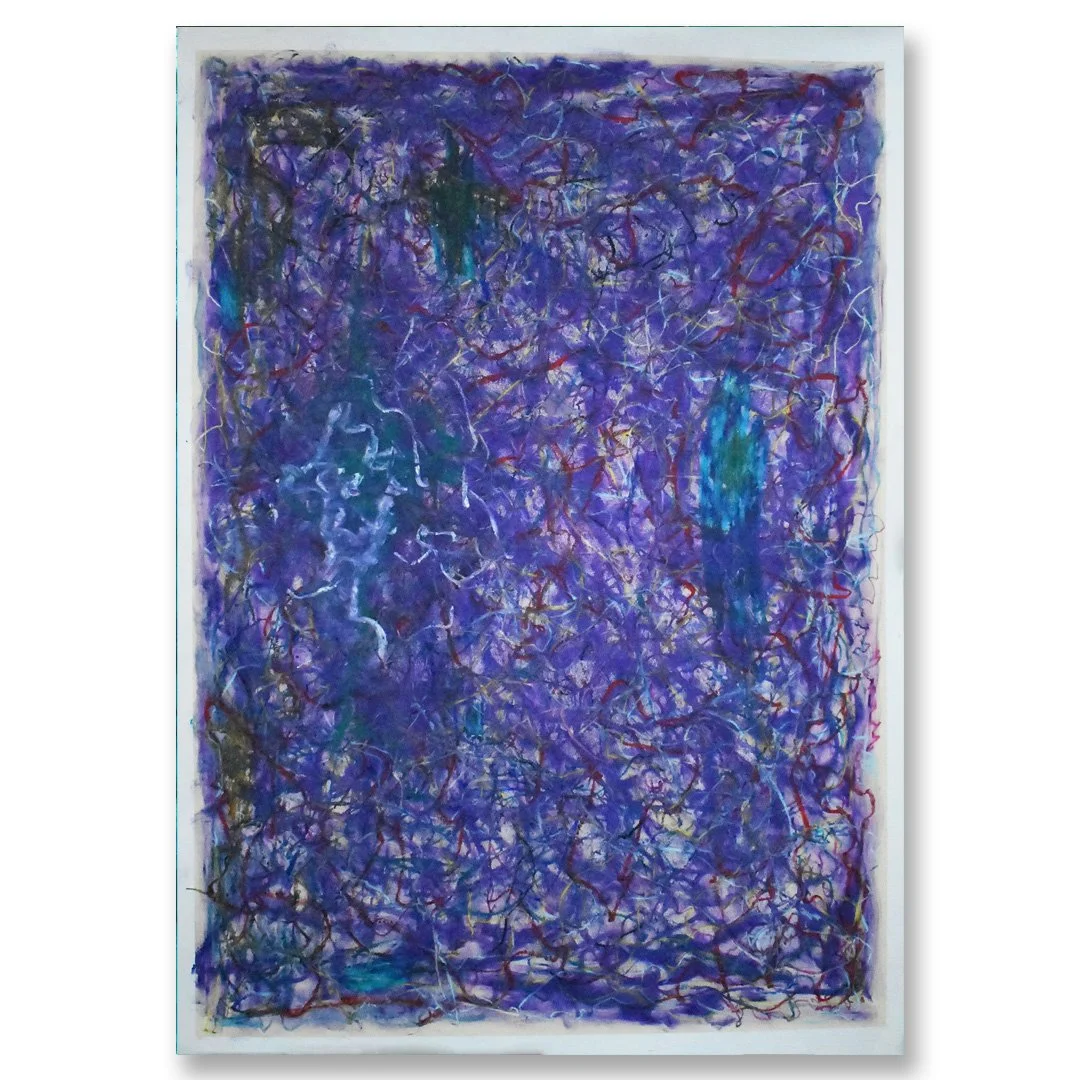 Exits & Entrances. Networks of Paths #1, Pastel on paper, 2025