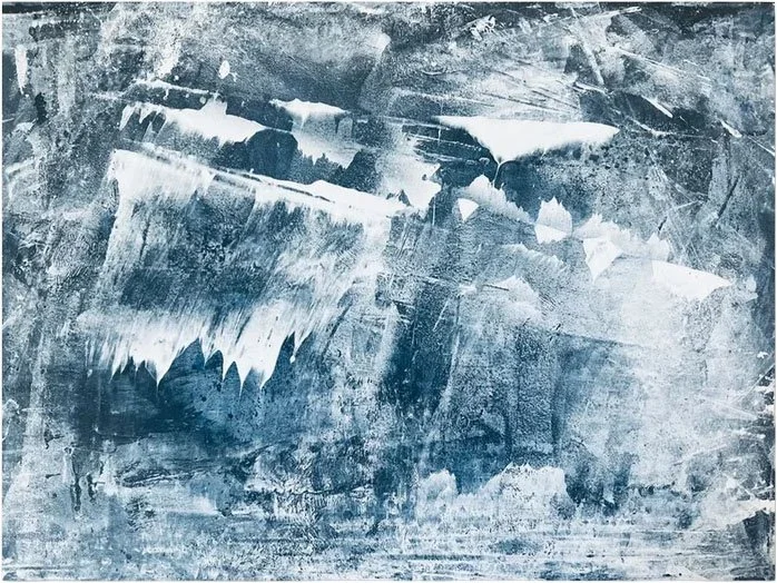 Retreating #5, Acrylic on panel, 8 x 10 in, 2022