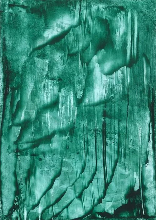 Skógur 4 ("Forrest" in Icelandic), acrylic, 7x5 in, 2024