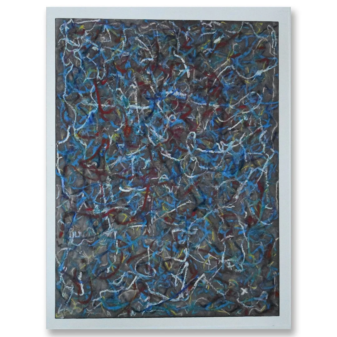 Exits & Entrances. Networks of Paths #3, Pastel on paper, 2025