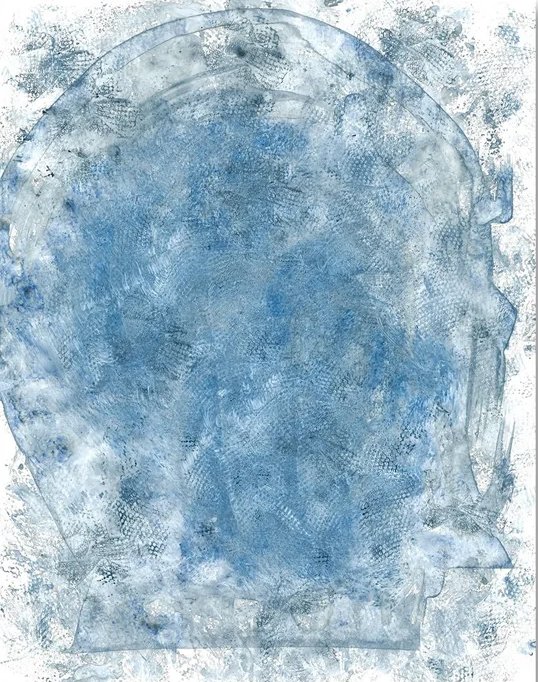 Blár 6, acrylic, 11x14 in, 2023