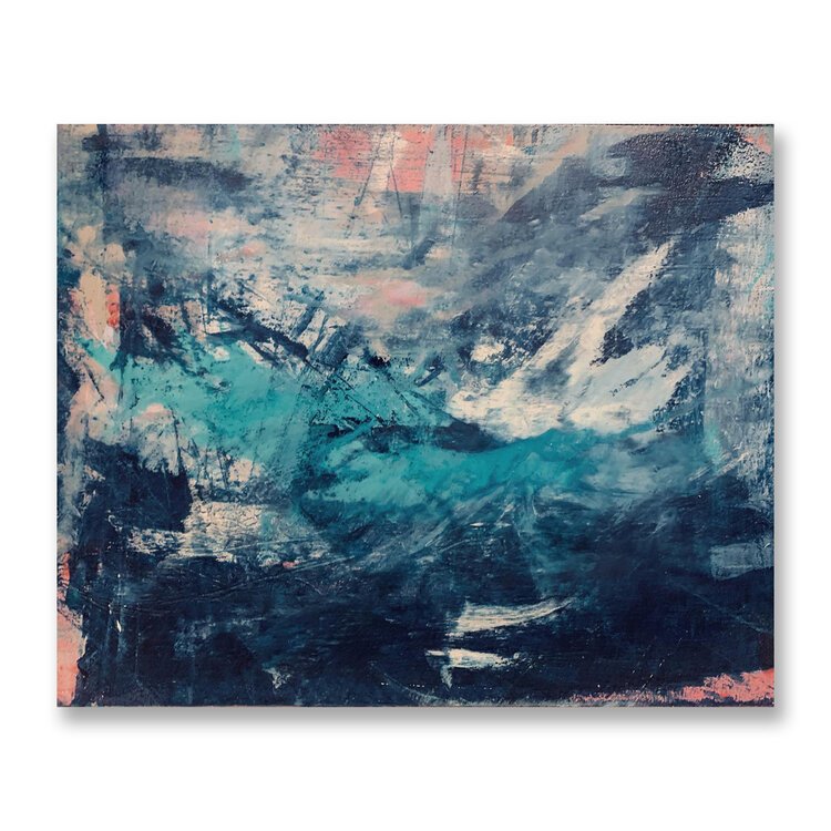 West Fjords Series #1, acrylic and mixed media on panel, 8 x 10 in, 2021