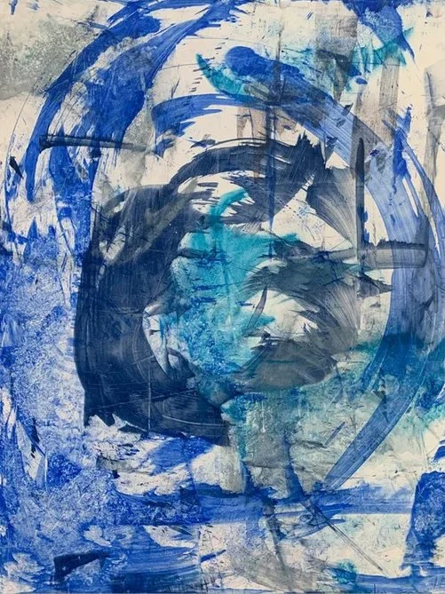Sweeping Storm, acrylic, 11x14 in, 2021
