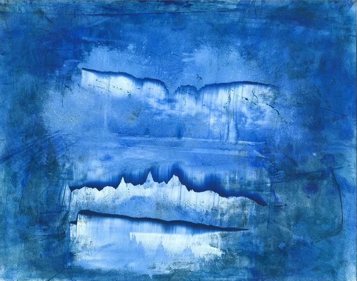 Ice Formations, acrylic, 11x14 in, 2024
