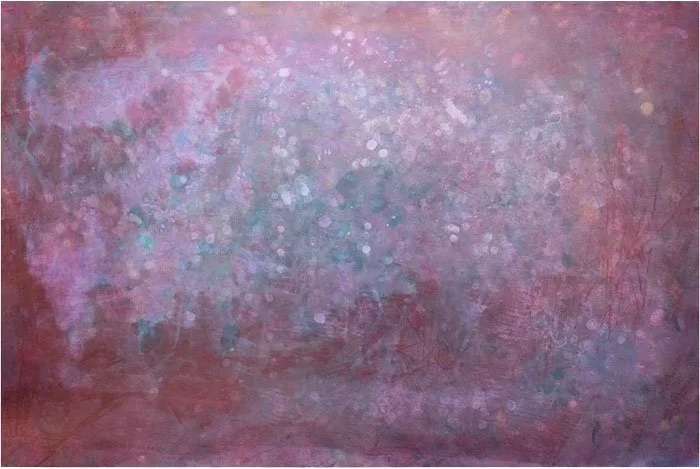 July in Akureyri Botanical Garden, Acrylic on panel, 24 x 36 x 1.5 in, 2023