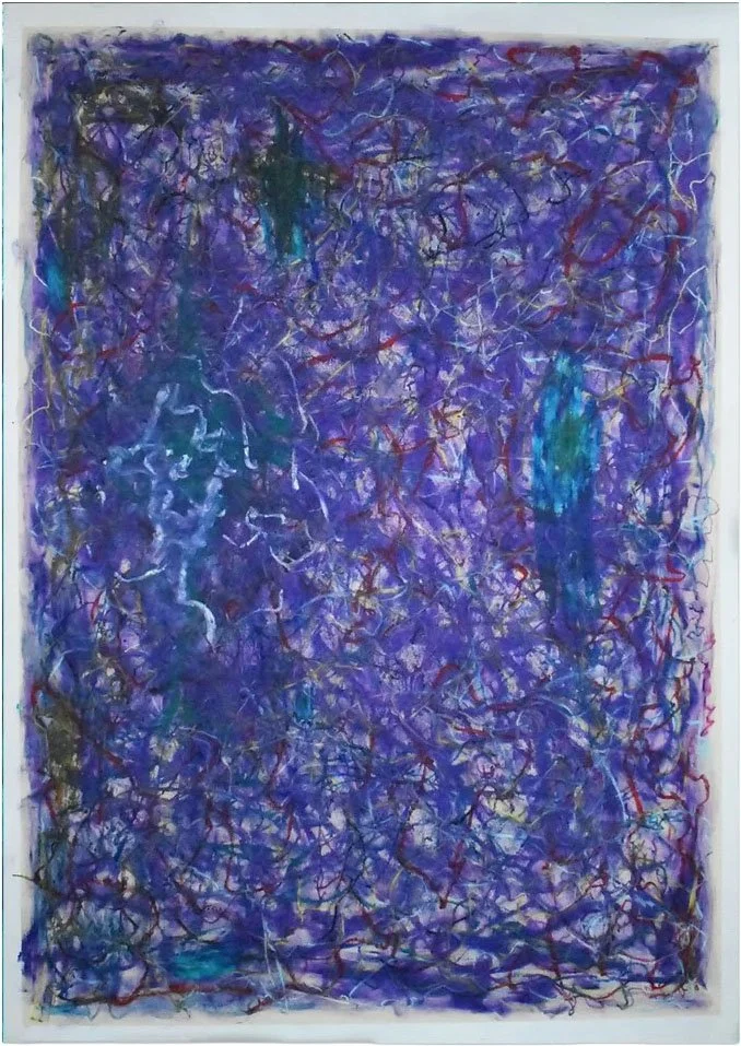 Exits & Entrances. Networks of Paths #1, Pastel on paper, 2025