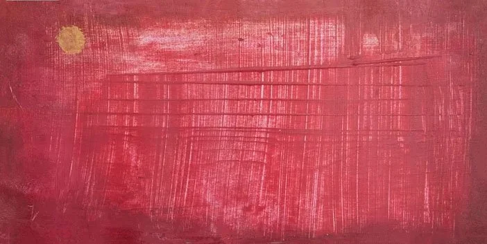 Sunset, Acrylic on panel, 6 x 12 in, 2025