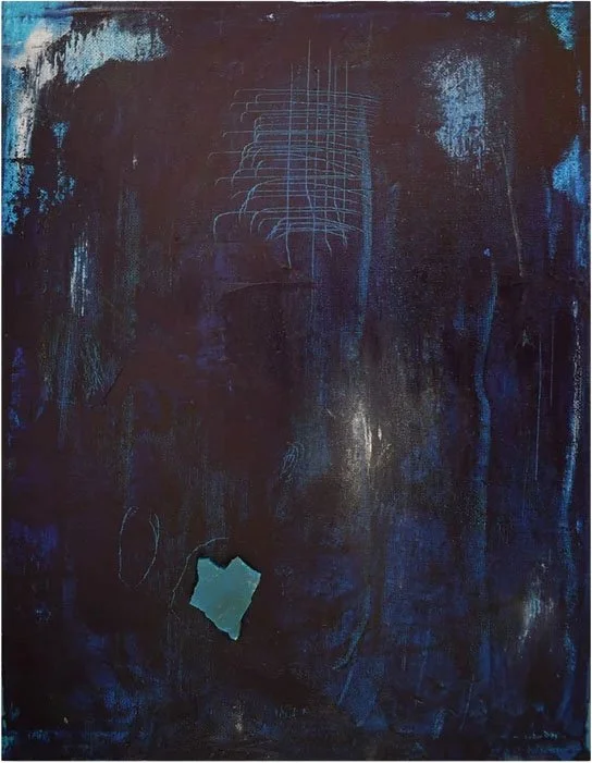 Sál ("Soul" in Icelandic), Acrylic and mixed media on canvas, 14 x 11 in, 2023