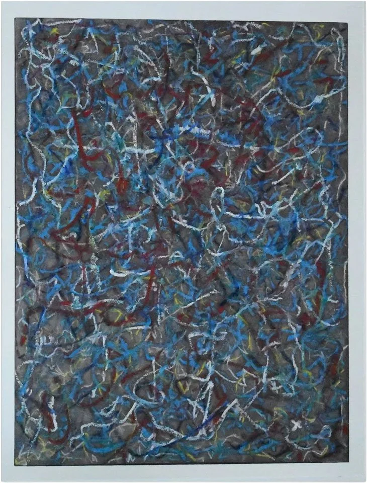 Exits & Entrances. Networks of Paths #3, Pastel on paper, 2025
