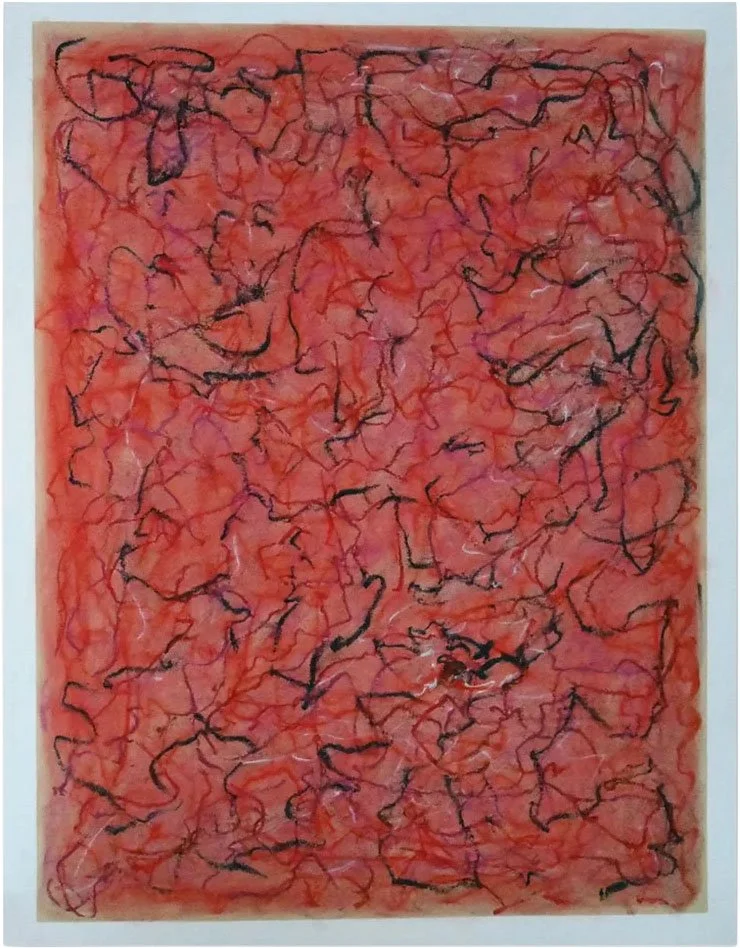 Exits & Entrances. Networks of Paths #2, Pastel on paper, 2025