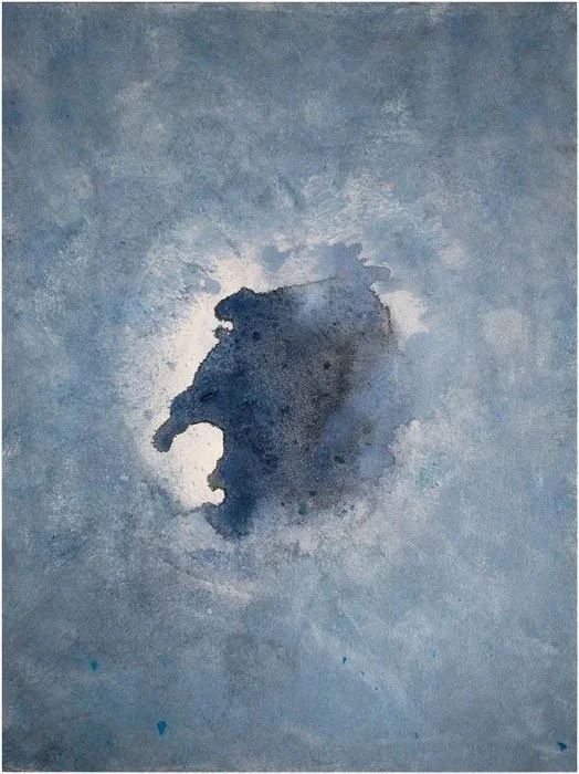 Eyja ("Island" in Icelandic), Acrylic on panel, 12 x 9 in, 2023