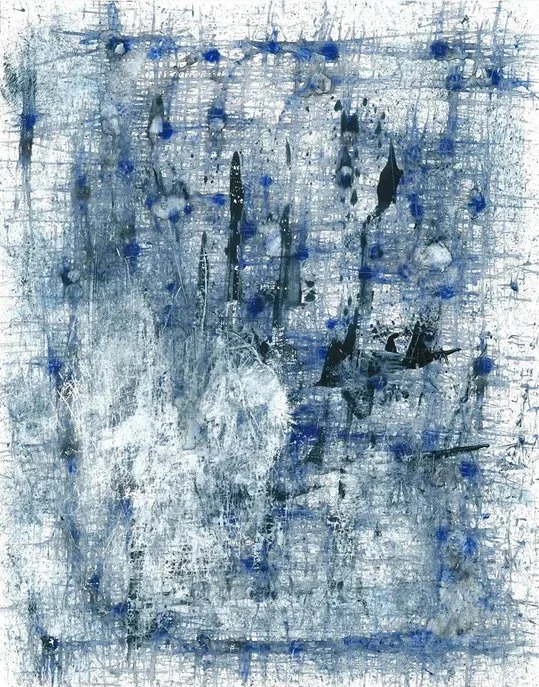 Blár 5, acrylic, 11x14 in, 2023