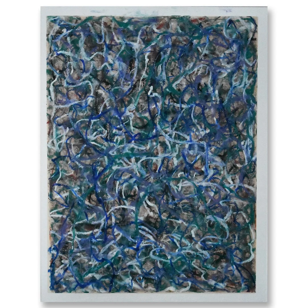 Exits & Entrances. Networks of Paths #4, Pastel on paper, 2025