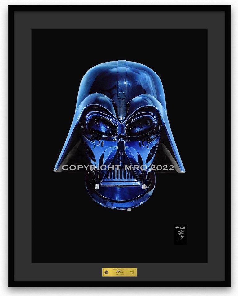 Ralph McQuarrie Concept Darth Vader, framed, by Marcel Chenier