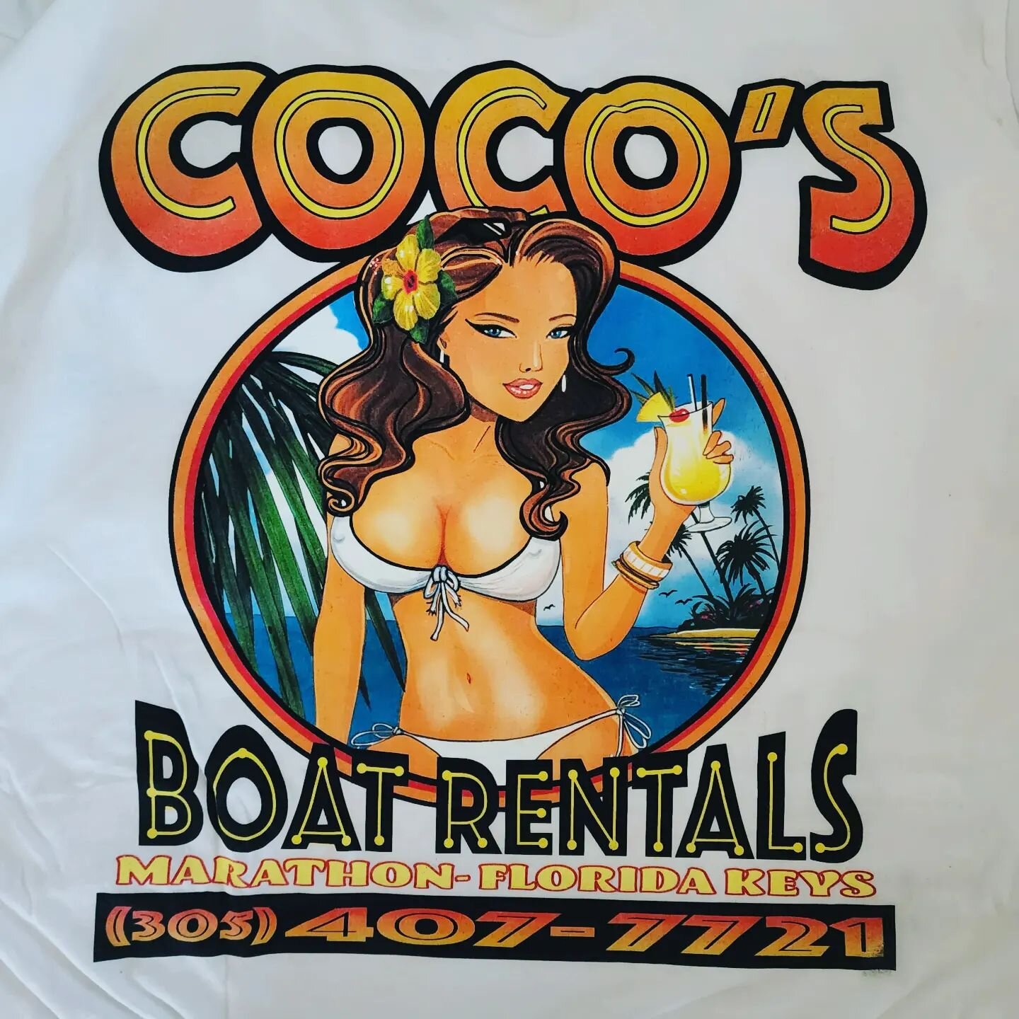 New shirts arrive...#cocosboatrentals #rentaboatmarathon #marathonkey #marathonfloridakeys #floridakeys