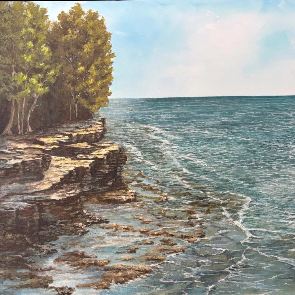 Cliffs at Cave Point - SOLD (Available for Commission)