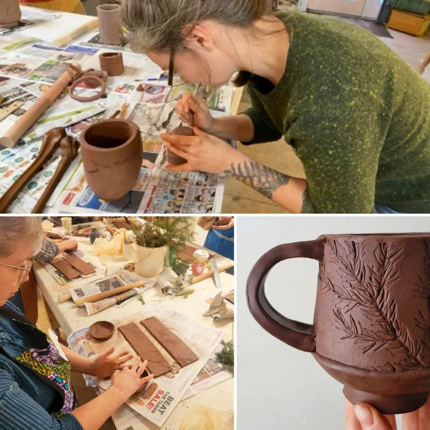Registration open for Mug Workshop in Bethel next weekend! Join either Saturday or Sunday, June 21 or 22, 1-4:30pm and learn all the steps to craft your own nature-inspired pair of handmade mugs. Beginner friendly, all materials provided though you a