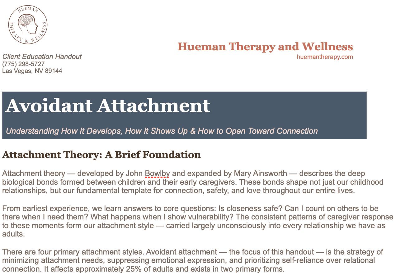 Avoidant Attachment