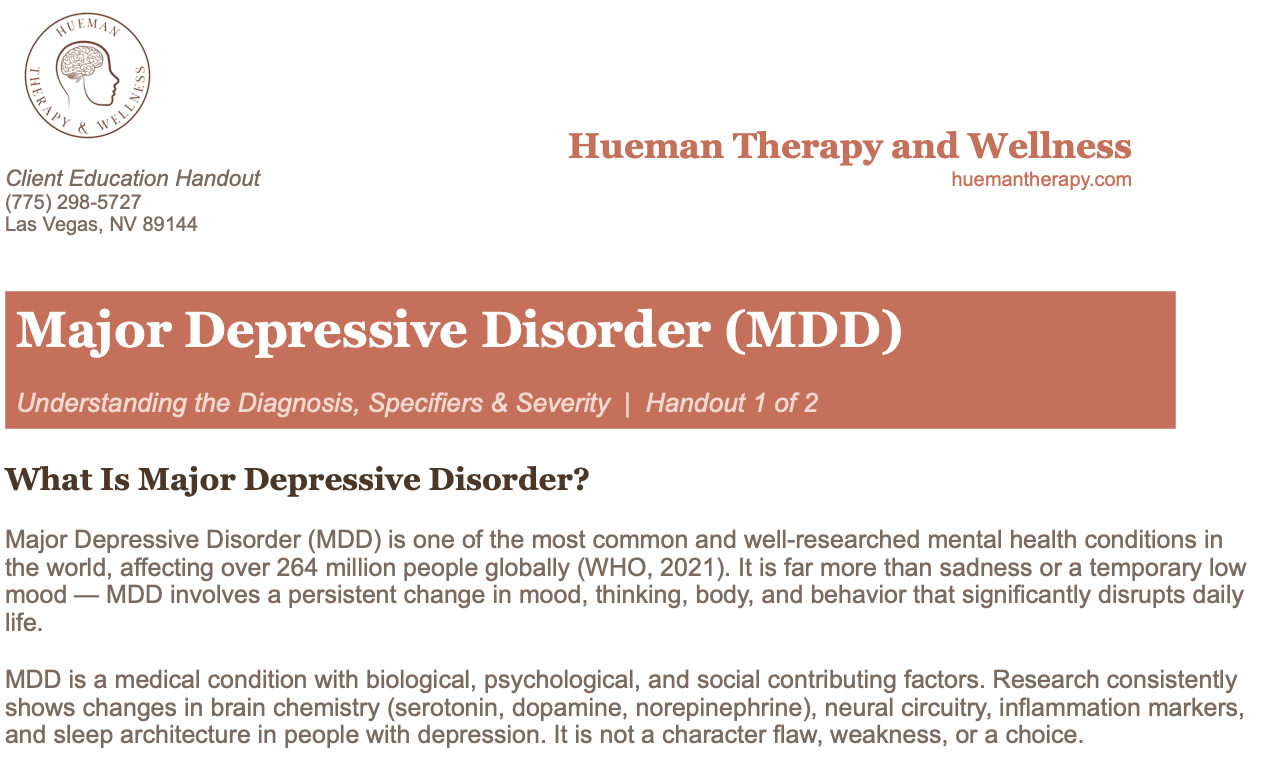 Major Depressive Disorder (MDD)