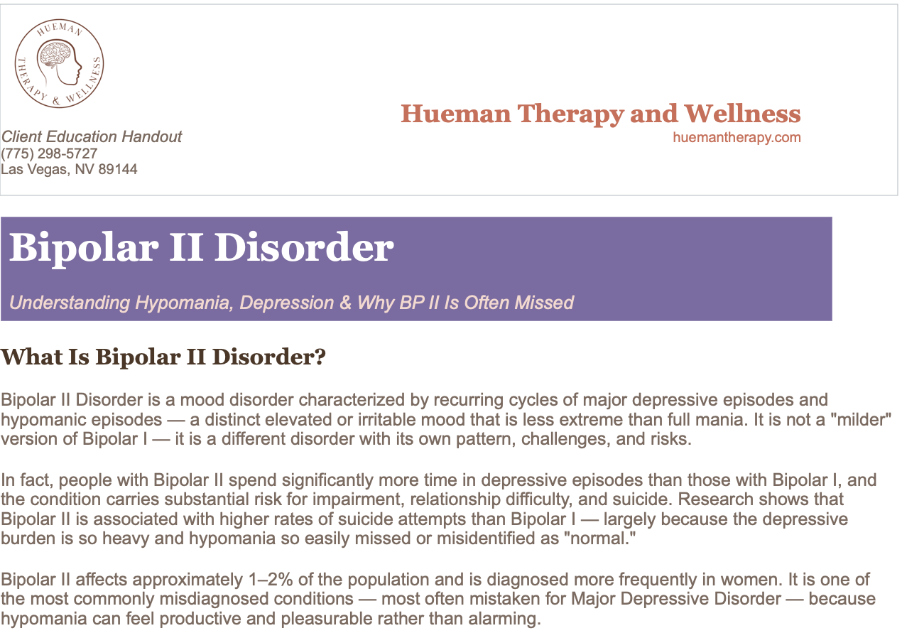 Bipolar II Disorder