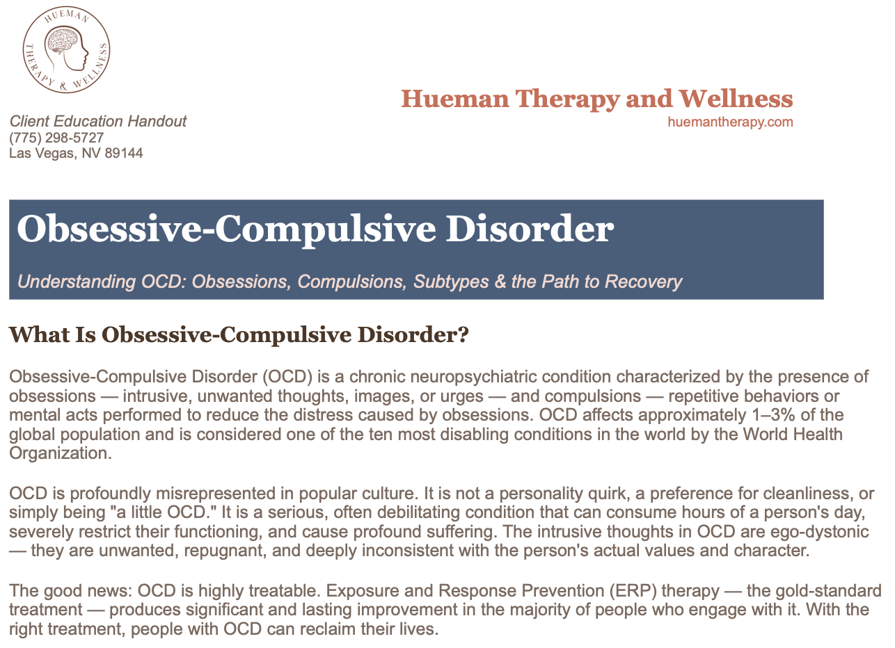 Obsessive-Compulsive Disorder