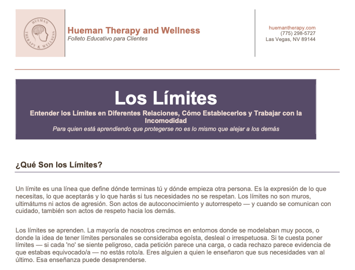 Comprendiendo los límites — Folleto