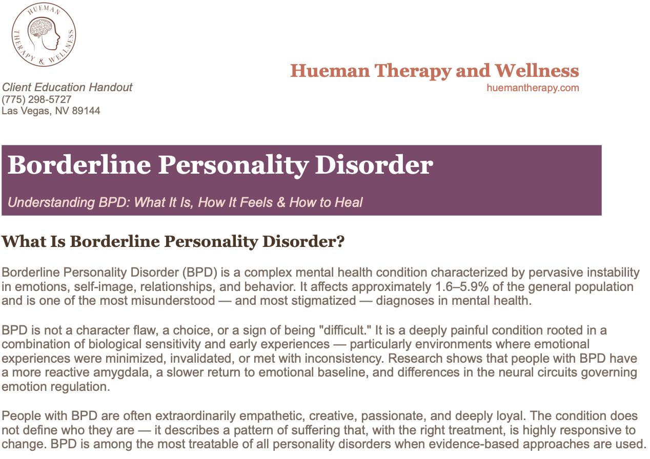 Borderline Personality Disorder